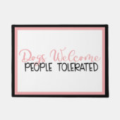 Hunde Weclome, Menschen toleriert Türmatte (Vorderseite)