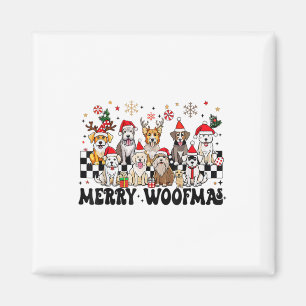 Hunde Weihnachten frohe Woofmas Hund Lover Neujahr Magnet