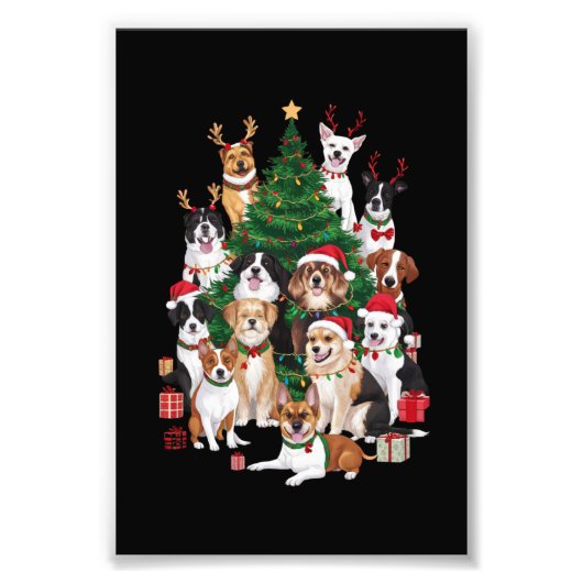 Hunde Weihnachten Hund Lover Holiday Hund Mama Fotodruck (Vorne)