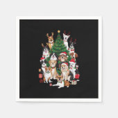 Hunde Weihnachten Hund Lover Holiday Hund Mama Serviette (Vorderseite)