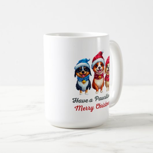 Hunde Weihnachten Kaffeetasse (VorderseiteRechts)