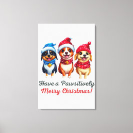 Hunde Weihnachten Leinwanddruck