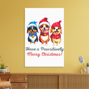 Hunde Weihnachten Leinwanddruck