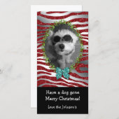 Hunde Weihnachten Niedliches Foto Rahmen Zebra Gli (Vorne/Hinten)