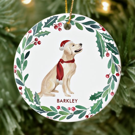 Hunde Weihnachten Personalisieren Urlaub Golden Re Keramik Ornament
