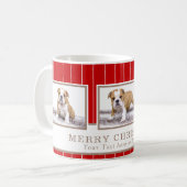 Hunde Weihnachten Personalisiert Begleiter 3 Foto  Kaffeetasse (Vorderseite Links)