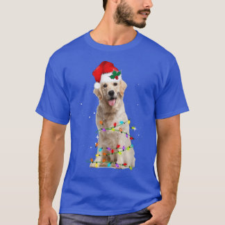 Hunde Weihnachten Weihnachtsmannmütze Golden Hunde T-Shirt