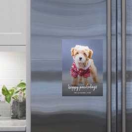 Hunde Weihnachten Welpe Happy Pawlidays Magnetkart Magnetkarte