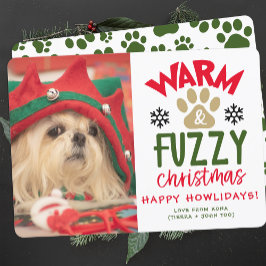 Hunde Weihnachts-Foto Custom Picture Personalisier Feiertagskarte