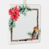 Hunde Weihnachts-Foto Keramikornament (Rechts)