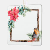 Hunde Weihnachts-Foto Keramikornament (Links)