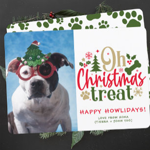Hunde Weihnachts-Foto Personalisierte Welpe Bild Feiertagskarte