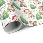 Hunde-Weihnachts-Geschenkpapier Geschenkpapier (Rolleneckpunkt)