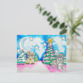 Hunde-Weihnachts-Grußkarte Einladungspostkarte (Stehend Vorderseite)