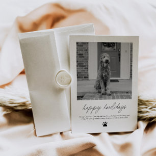 Hunde-Weihnachts-Handschrift-Foto Feiertagskarte