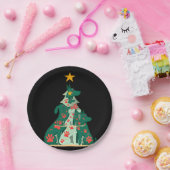 Hunde Weihnachtsbaum-Shirt - Hundeblijn (3) Pappteller (Party)