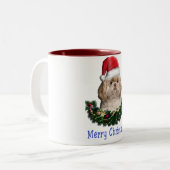 Hunde Weihnachtskaffee Tasse (Vorderseite Links)