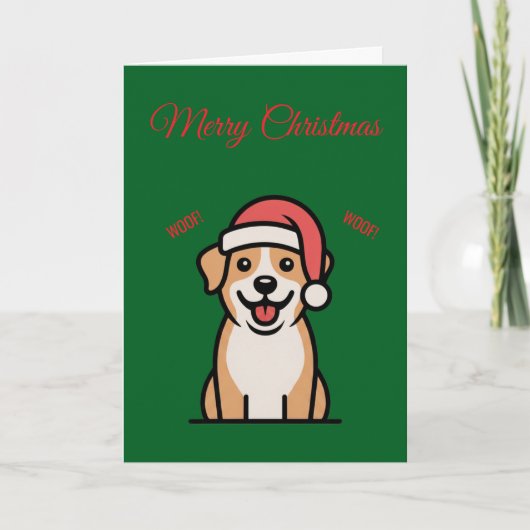 Hunde-Weihnachtskarte Karte (Vorderseite)