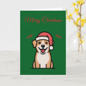 Hunde-Weihnachtskarte Karte (Gelbe Blume)