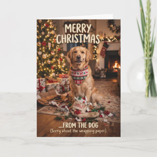 Hunde-Weihnachtskarte vom Hund Karte
