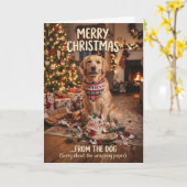 Hunde-Weihnachtskarte vom Hund Karte (Gelbe Blume)