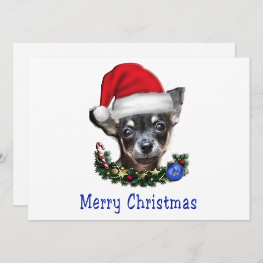 Hunde Weihnachtskarten (Vorne/Hinten)