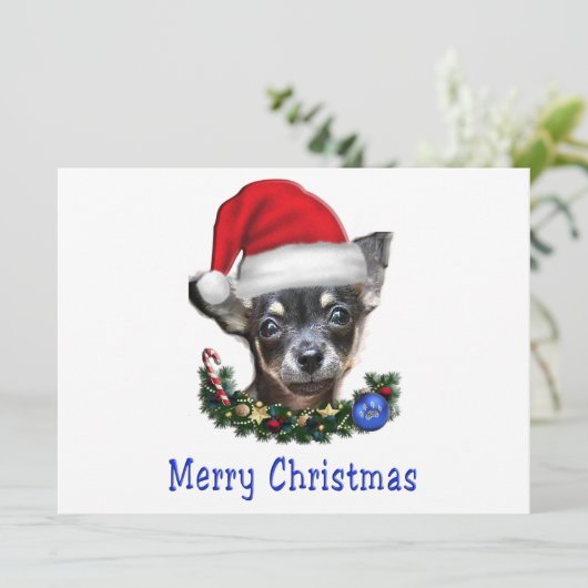 Hunde Weihnachtskarten (Stehend Vorderseite)