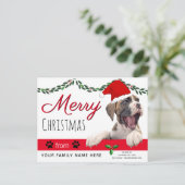 Hunde-Weihnachtskarten - Von den Hundeflignen Weih Postkarte (Stehend Vorderseite)