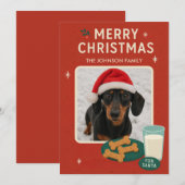 Hunde-Weihnachtsplätzchen-Weihnachtskarte  Feiertagskarte (Vorne/Hinten)