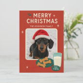 Hunde-Weihnachtsplätzchen-Weihnachtskarte  Feiertagskarte (Stehend Vorderseite)