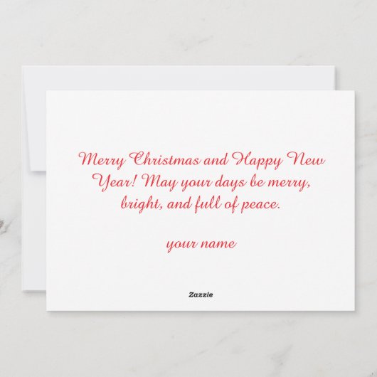 Hunde-Weihnachtspullover Schnittmuster Feiertagskarte (Rückseite)