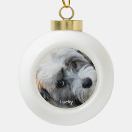 Hunde Weihnachtsschmuck Keramik Ball Custom Foto Keramik Kugel-Ornament