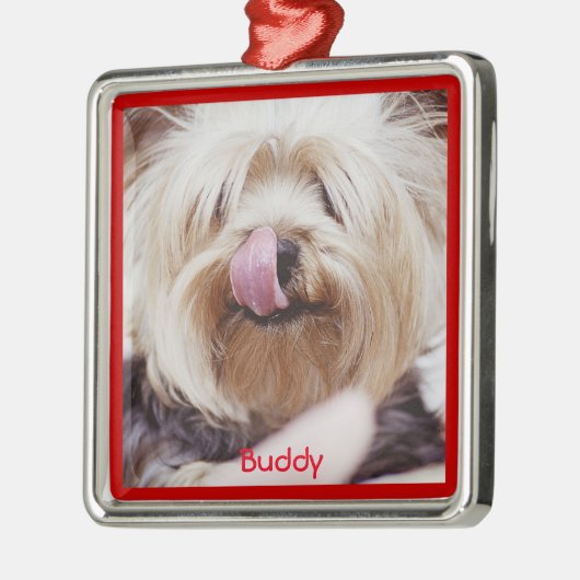 Hunde Weihnachtsschmuck Metall hinzufügen Custom F (Links)