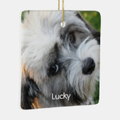 Hunde Weihnachtsschmuck Square Keramik Foto (Rechts)