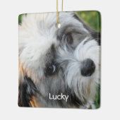 Hunde Weihnachtsschmuck Square Keramik Foto (Links)