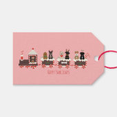 Hunde Weihnachtszug Geschenkanhänger (Vorderseite (Horizontal))