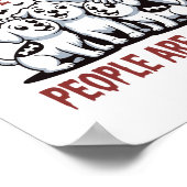 Hunde, weil die Leute ein gruseliges Halloween sin Poster (Ecke)