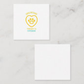 Hunde, weil die Therapie ist teure Hunde Haustier Quadratische Visitenkarte (Vorne/Hinten)