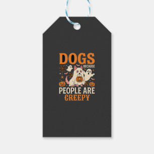 Hunde, weil Menschen gruselig Halloween-Geist Geschenkanhänger
