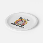 Hunde, weil Menschen gruselig sind Pappteller (Schrägansicht)