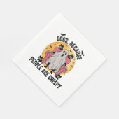 Hunde, weil Menschen gruselig sind Serviette (Ecke)