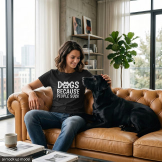 Hunde, weil Menschen scheiße sind T-Shirt