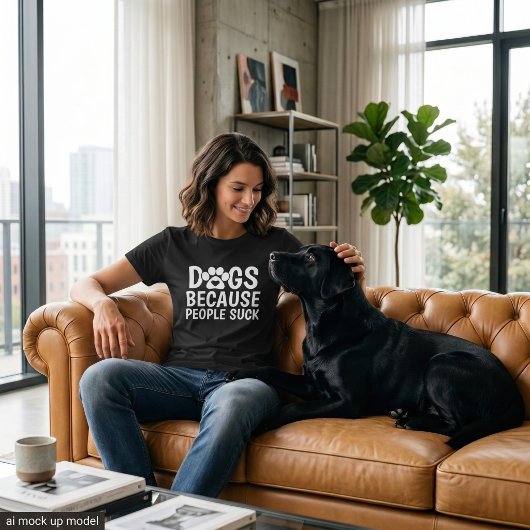 Hunde, weil Menschen scheiße sind T-Shirt