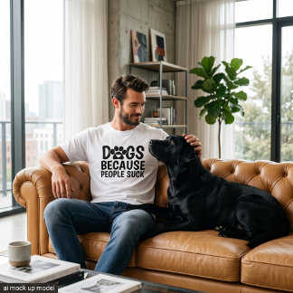 Hunde, weil Menschen scheiße sind T-Shirt