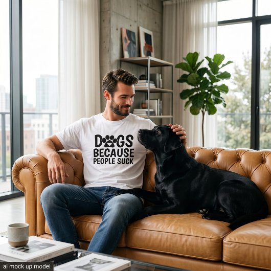Hunde, weil Menschen scheiße sind T-Shirt