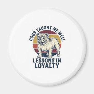 Hunde-Weisheits-Shirt Vintage Bulldogge Lektion Gr Magnet