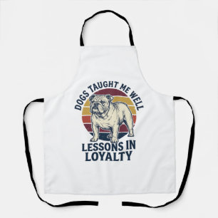 Hunde-Weisheits-Shirt Vintage Bulldoggen-Lektion G Schürze