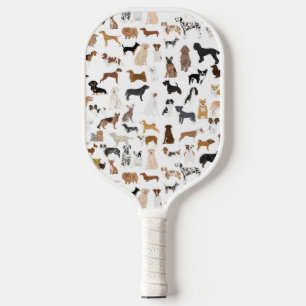 Hunde weiß pickleball schläger