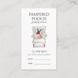 Hunde Wellness-Center Groomer Pet Sitter Terminkarte