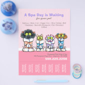 Hunde Wellness-Center Pet Groomer Katze Robes Pink Flyer (Einzeln)